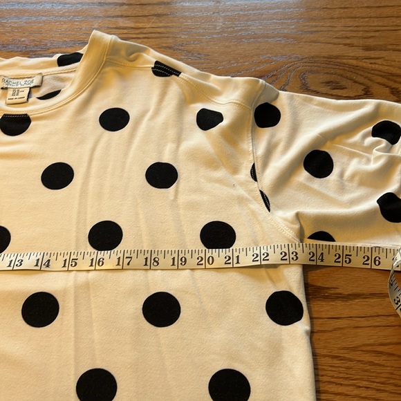 Rachel Zoe polka dot knit top. XL. - Picture 3 of 5